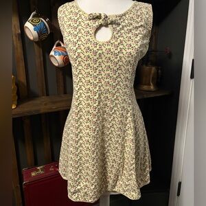 Vintage Free People Floral Cream Dress